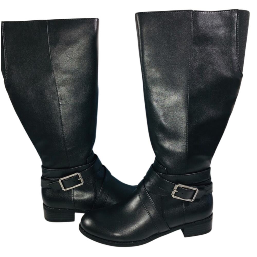 Life Stride Subtle Equestrian Boots 10 10W Wide Black NWT Tall High LifeStride